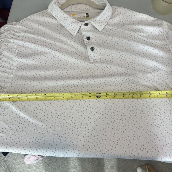 Nicklaus Mens XXL Eco Choice Polo Shirt With Button Placket & Subtle Pattern - Picture 7 of 7